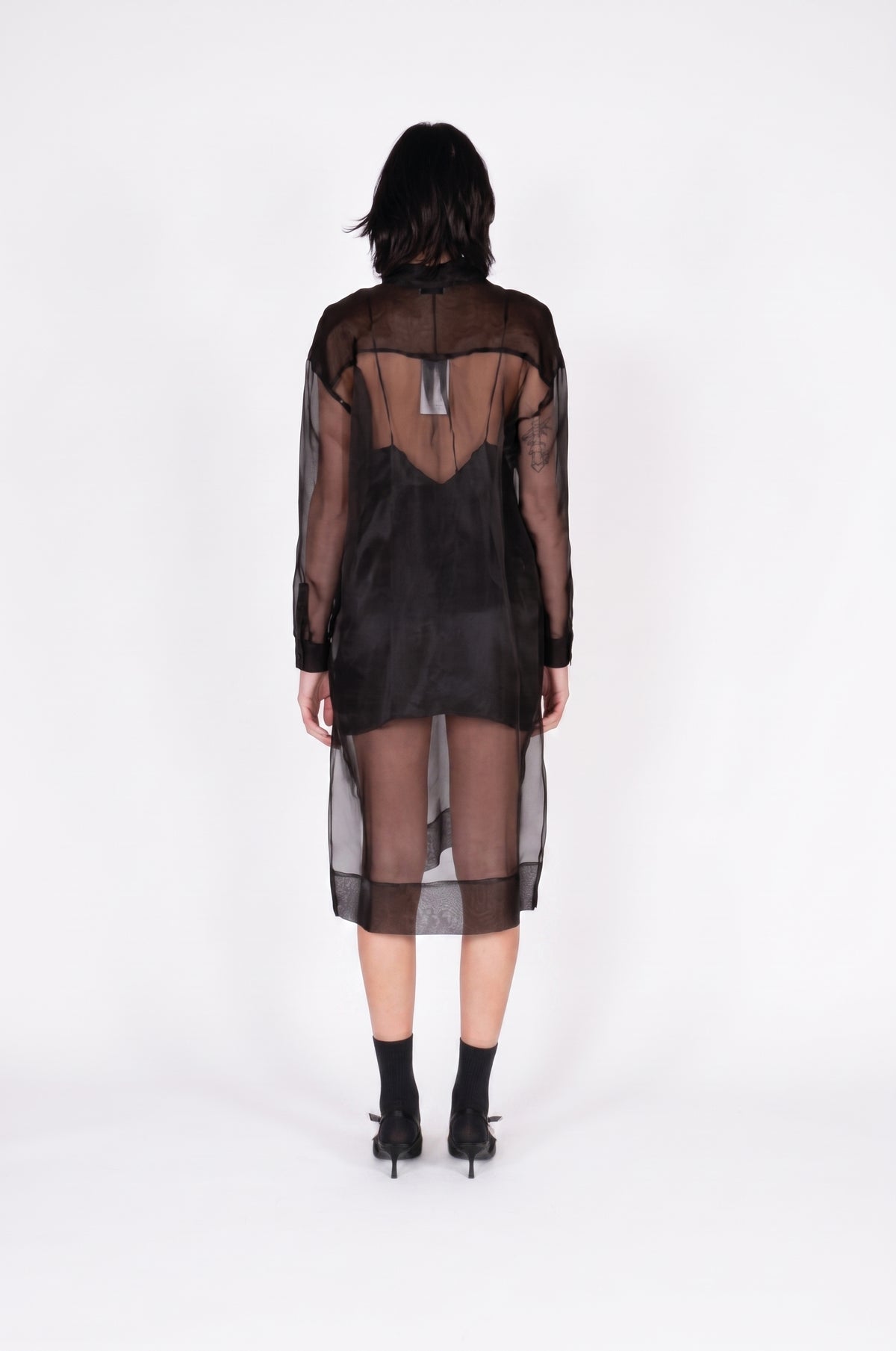 Abito polo in organza di seta-3