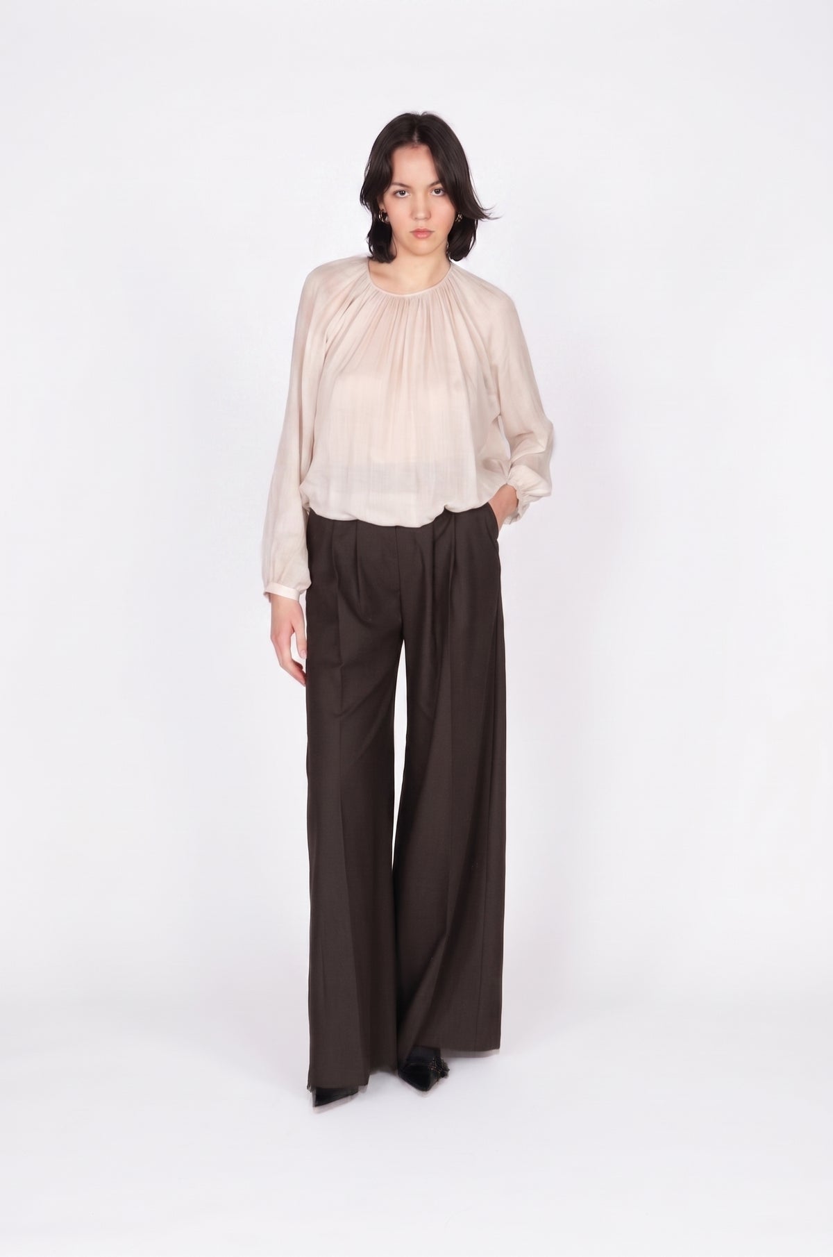 Blusa con arricci